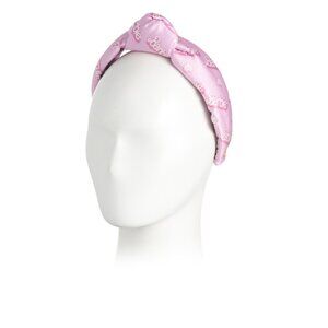 LELE SADOUGHI Pink Lele Sadoughi Logo Knotted Headband